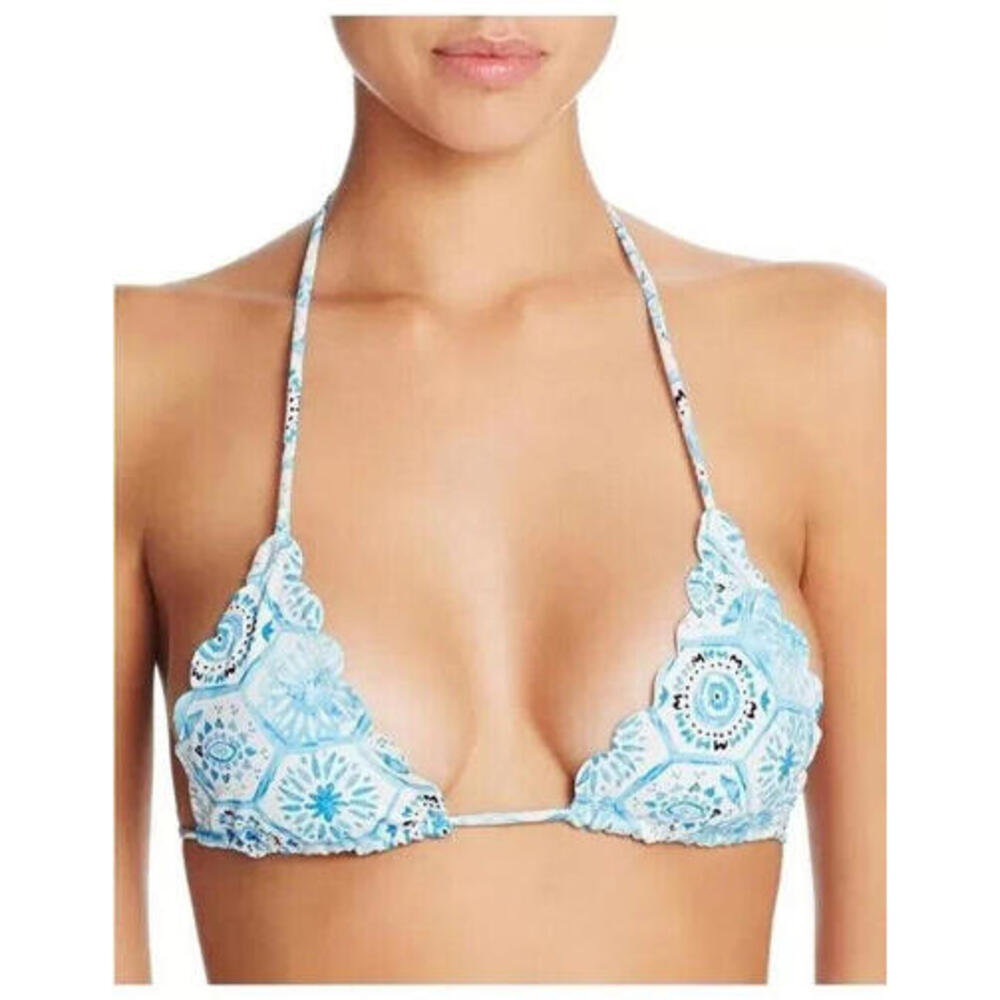 Lovers and Friends Scalloped Triangle Bikini Top Swimwear Size M